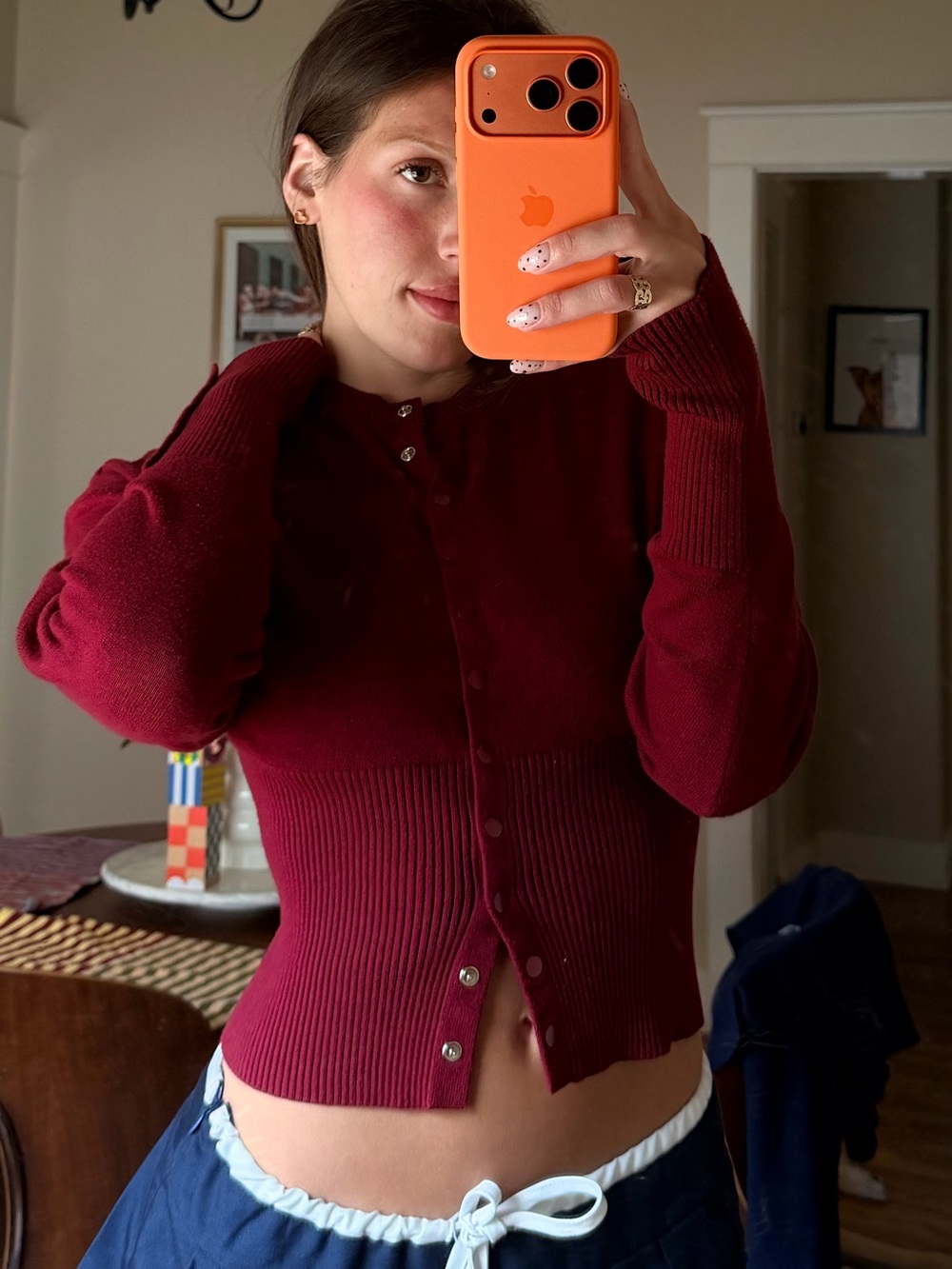 Lioness Head in the Clouds Maroon Cardigan
